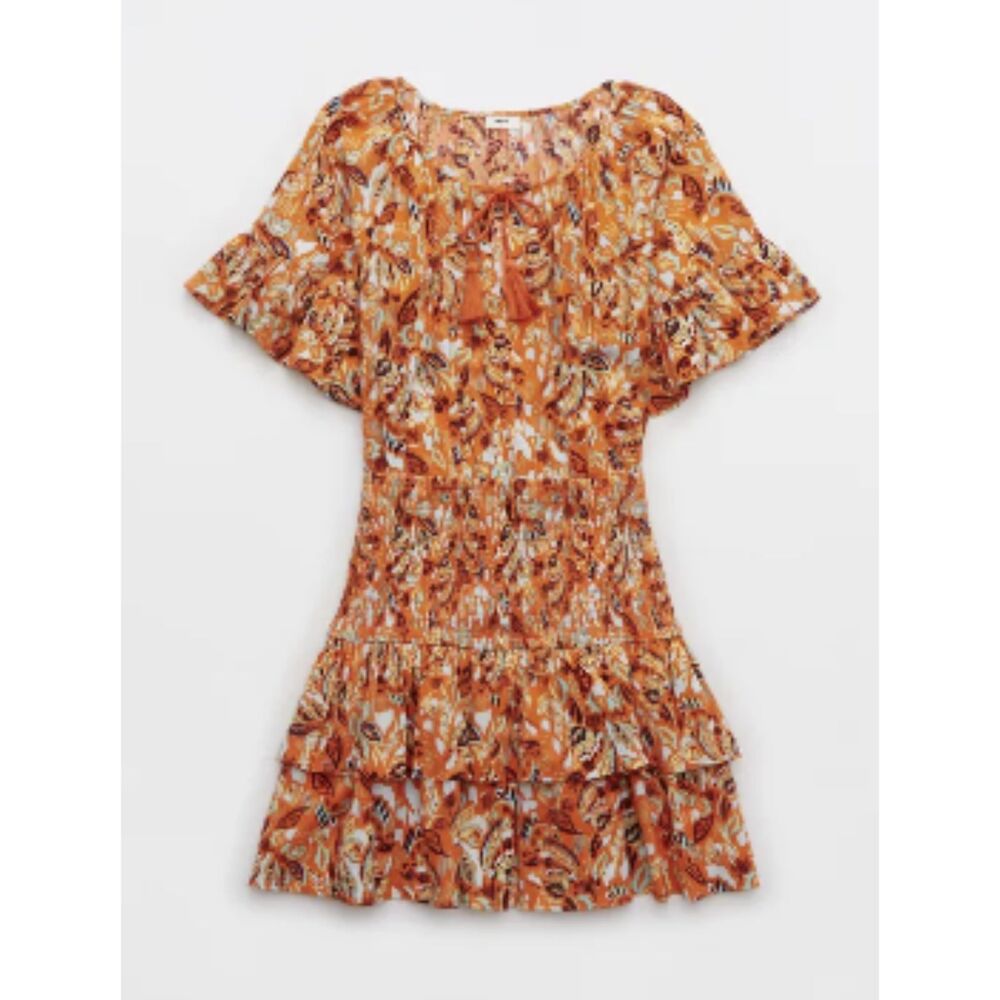 NWT Aerie Smocked‎ Waist Mini Sundress Ladies Size L